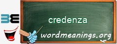 WordMeaning blackboard for credenza